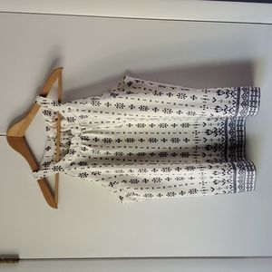 White tank top with blue detail, size XL. Never worn.